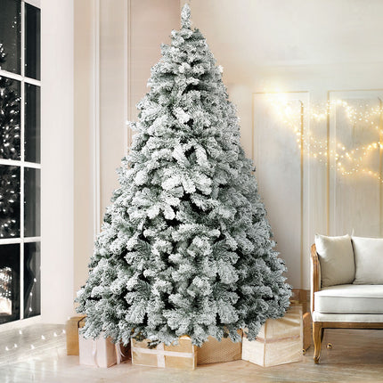 Jingle Jollys Christmas Tree 1.8m Snow Flocked Xmas Tree Decorations 468 Tips.