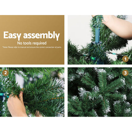 Jingle Jollys Christmas Tree 2.1m Snowy Xmas Tree Decoration 905 Tips.