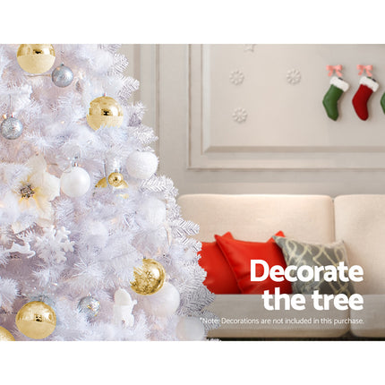 Jingle Jollys Christmas Tree 2.1m 1000 White Tips Xmas Tree Decorations.