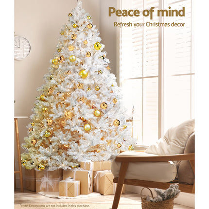Jingle Jollys Christmas Tree 2.1m 1000 White Tips Xmas Tree Decorations.