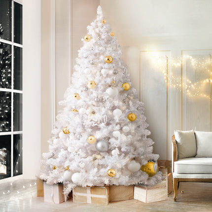 Jingle Jollys Christmas Tree 2.1m 1000 White Tips Xmas Tree Decorations.