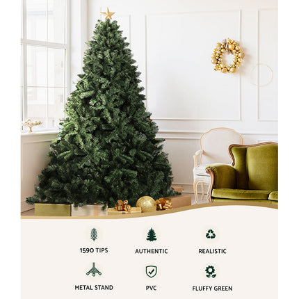 Jingle Jollys Christmas Tree 2.7m Green Xmas Tree Decorations 1590 Tips.