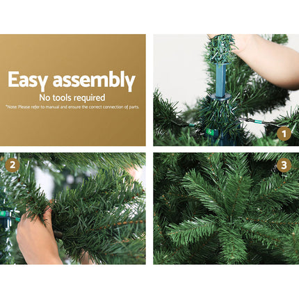 Jingle Jollys Christmas Tree 2.7m Green Xmas Tree Decorations 1590 Tips.
