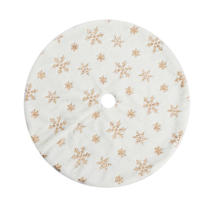 Jingle Jollys Christmas Tree Skirt 90cm Snowflake Ornaments Xmas Decorations.