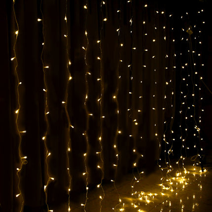 3X6M Christmas Lights Curtain Light Warm White 600 LED Jingle Jollys.