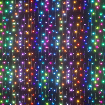 3X6M Christmas Lights Curtain Light 960 LED RGB Remote Jingle Jollys.