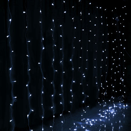 3X6M Christmas Lights Curtain Light Cool White 600 LED Jingle Jollys.