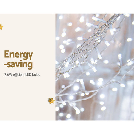 3X6M Christmas Lights Curtain Light Cool White 600 LED Jingle Jollys.