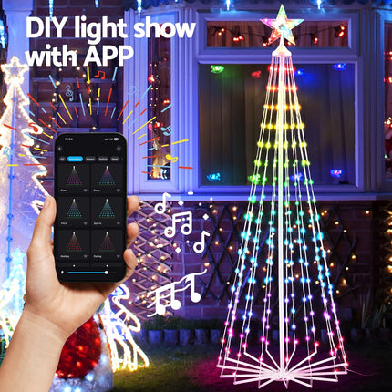 1.8M Christmas Tree 265 LED RGB Fairy Lights Jingle Jollys.