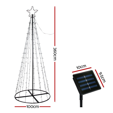 3.6M Christmas Tree 400 LED Solar Jingle Jollys.