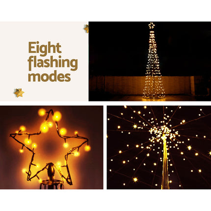 3.6M Christmas Tree LED Solar Warm Jingle Jollys.
