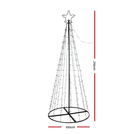 2.1M Christmas Tree 264 LED Solar Jingle Jollys.