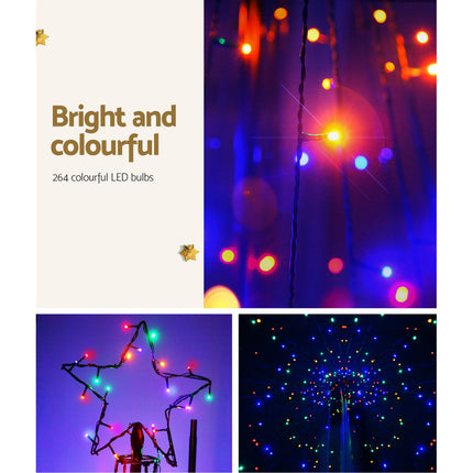 2.1M Christmas Tree 264 LED Solar Jingle Jollys.