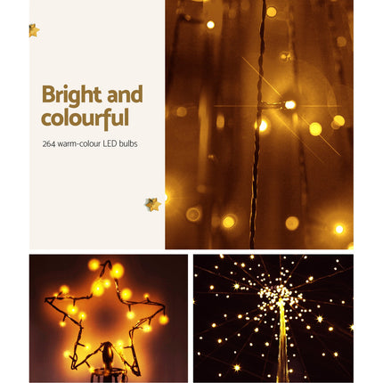 2.1M Christmas Tree LED Solar Warm Jingle Jollys.
