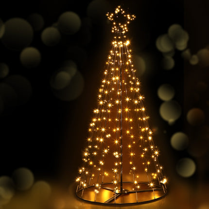 2.1M Christmas Tree LED Solar Warm Jingle Jollys.