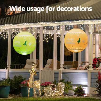 Jingle Jollys Christmas Inflatable Ball 60cm Led Illuminated Xmas Decoration.