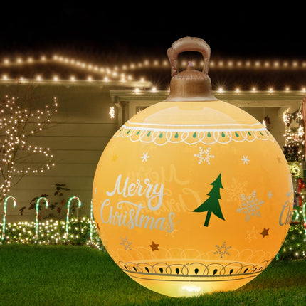 Jingle Jollys Christmas Inflatable Ball 60cm Led Illuminated Xmas Decoration.