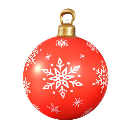 Jingle Jollys Christmas Inflatable Ball Bauble 60cm Outdoor Decoration Red.