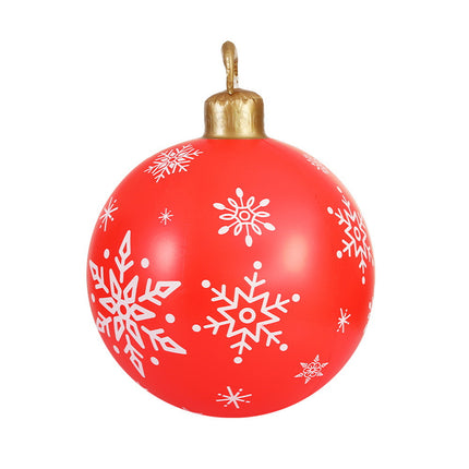 Jingle Jollys Christmas Inflatable Ball Bauble 60cm Outdoor Decoration Red.