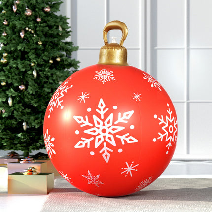 Jingle Jollys Christmas Inflatable Ball Bauble 60cm Outdoor Decoration Red.