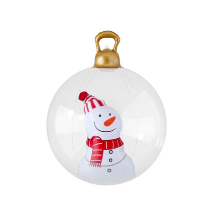 Jingle Jollys Christmas Inflatable Ball 60cm Snowman Decoration Giant Bauble.