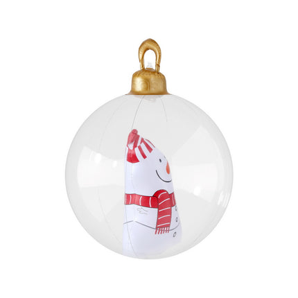 Jingle Jollys Christmas Inflatable Ball 60cm Snowman Decoration Giant Bauble.