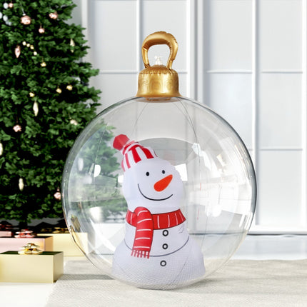 Jingle Jollys Christmas Inflatable Ball 60cm Snowman Decoration Giant Bauble.