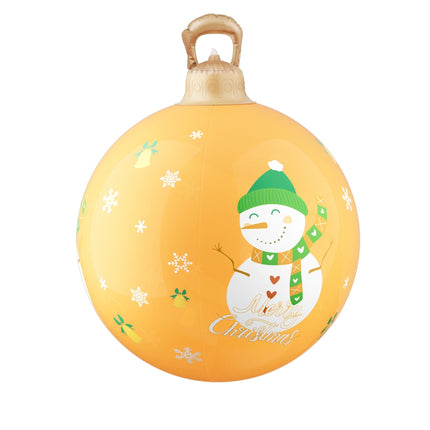 Jingle Jollys Christmas Inflatable Ball 60cm Led Illuminated Snowman Xmas Decor.