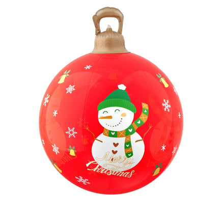 Jingle Jollys Christmas Inflatable Ball 60cm Illuminated Led Snowman Xmas Decor.