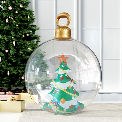 Jingle Jollys Christmas Inflatable Ball 60cm Tree Decoration Giant Bauble Clear.