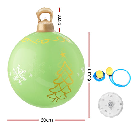 Jingle Jollys Christmas Inflatable Ball 60cm Led Illuminated Xmas Decoration.