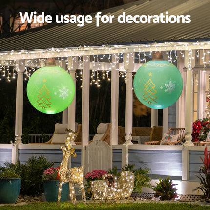 Jingle Jollys Christmas Inflatable Ball 60cm Led Illuminated Xmas Decoration.