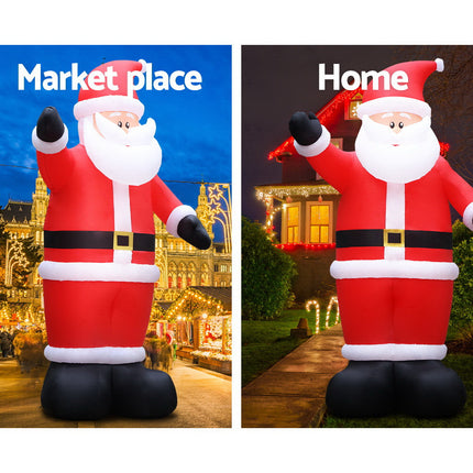 Jingle Jollys Christmas Inflatable Santa 5M Illuminated Decorations.