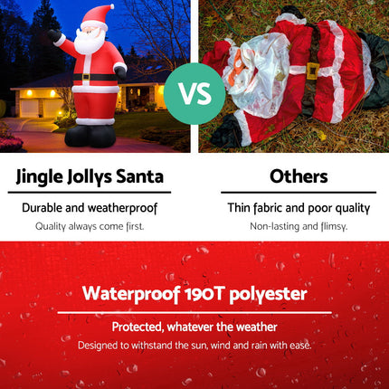 Jingle Jollys Christmas Inflatable Santa 5M Illuminated Decorations.