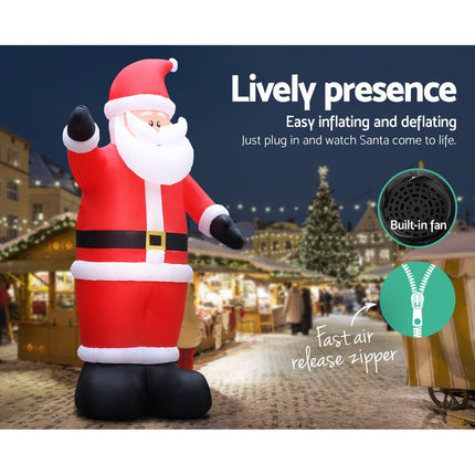 Jingle Jollys Christmas Inflatable Santa 5M Illuminated Decorations.