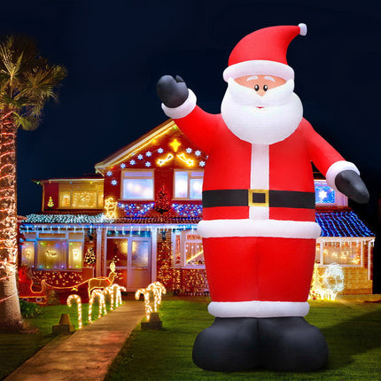 Jingle Jollys Christmas Inflatable Santa 5M Illuminated Decorations.