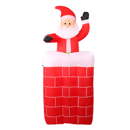 Jingle Jollys Christmas Inflatable Santa Pop Up 1.8M Illuminated Decorations.