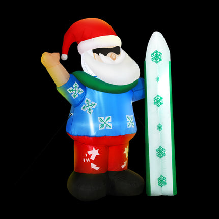Jingle Jollys Christmas Inflatable Santa 1.6M Illuminated Decorations.