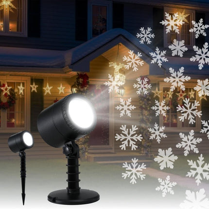 Jingle Jollys Christmas Lights Laser Light Snowflake Projector Indoor Outdoor.