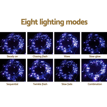 20M Christmas Lights Icicle Light 800 LED Blue White Decor Jingle Jollys.