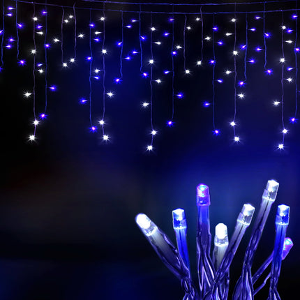 20M Christmas Lights Icicle Light 800 LED Blue White Decor Jingle Jollys.