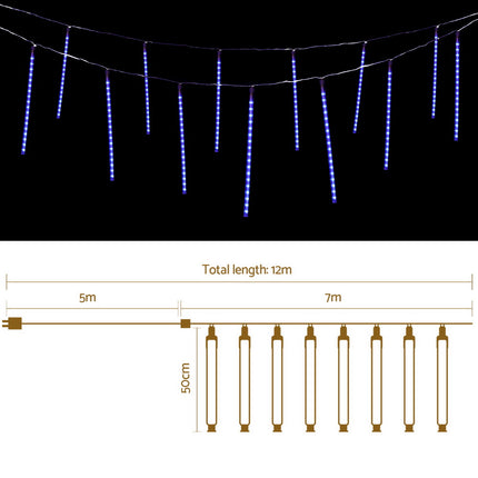 288 LED 7M Christmas Lights Icicle Light Falling Metor Jingle Jollys.