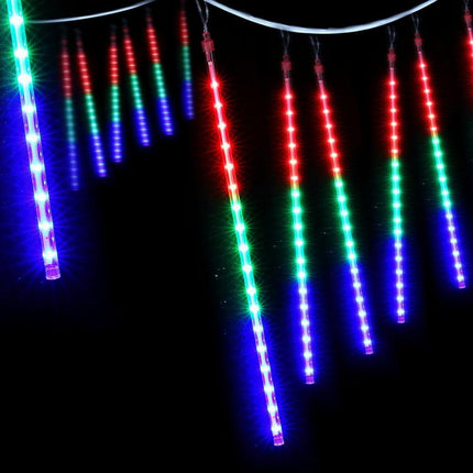 Jingle Jollys 7M Christmas Lights Shower Light 288 LED Icicle Falling Metor.