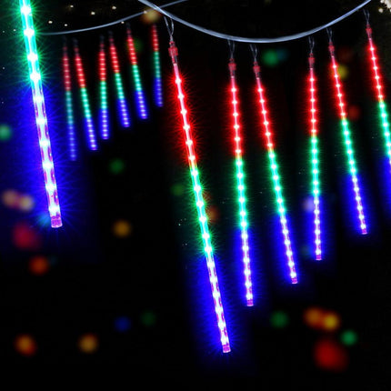 Jingle Jollys 7M Christmas Lights Shower Light 288 LED Icicle Falling Metor.
