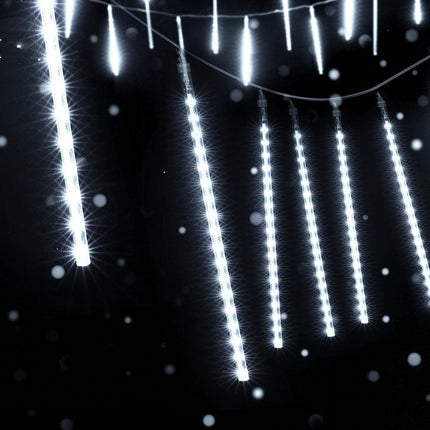 Jingle Jollys 7M Christmas Lights Shower Light 288 LED Icicle Falling Metor.