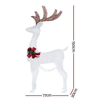 1.5M Christmas Lights Reindeer 100 LED Decorations Jingle Jollys.