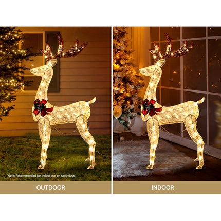 1.5M Christmas Lights Reindeer 100 LED Decorations Jingle Jollys.