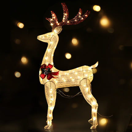 1.5M Christmas Lights Reindeer 100 LED Decorations Jingle Jollys.