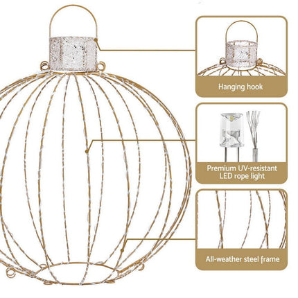 Jingle Jollys Christmas Lights 320 LED Fairy Light 3pcs Ball Decorations Set.