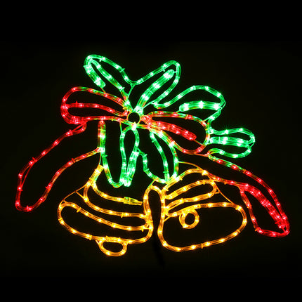 0.76M Christmas Lights 216 LED Bell Motif Light Decorations Jingle Jollys.